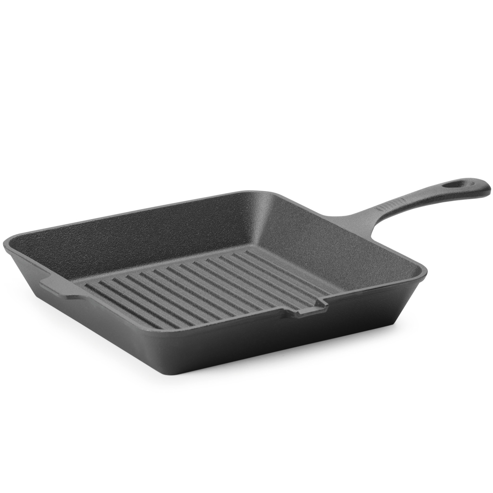 Valurautainen paistinpannu lihan ja vihannesten grillaamiseen 265 x 265 mm