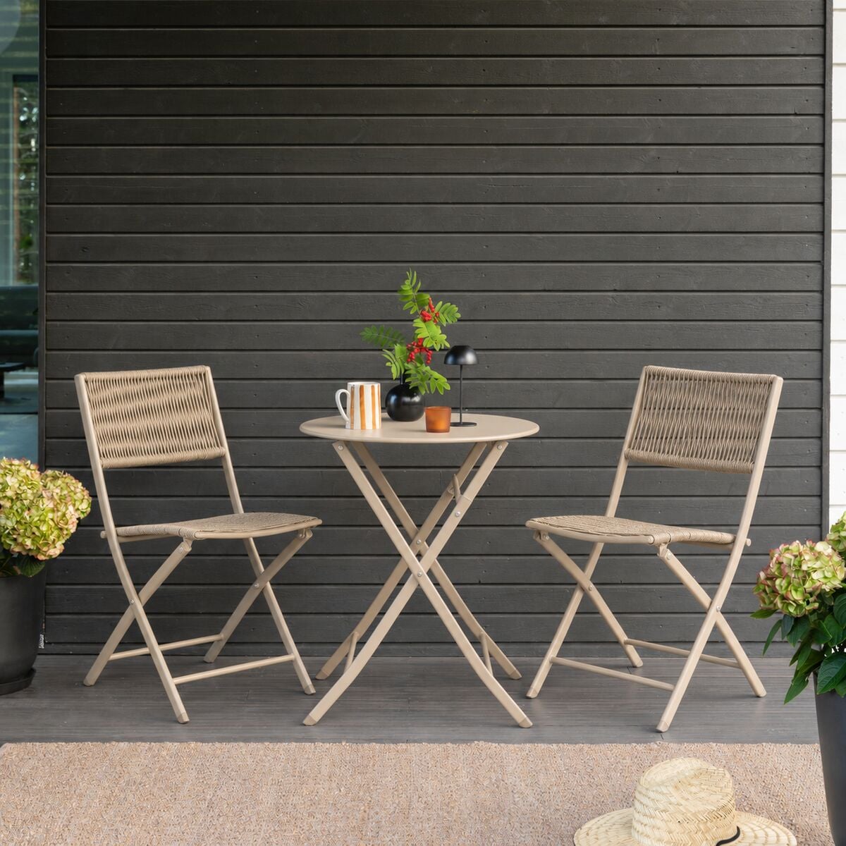 House Nordic Arcas taittuva parvekesetti taupe
