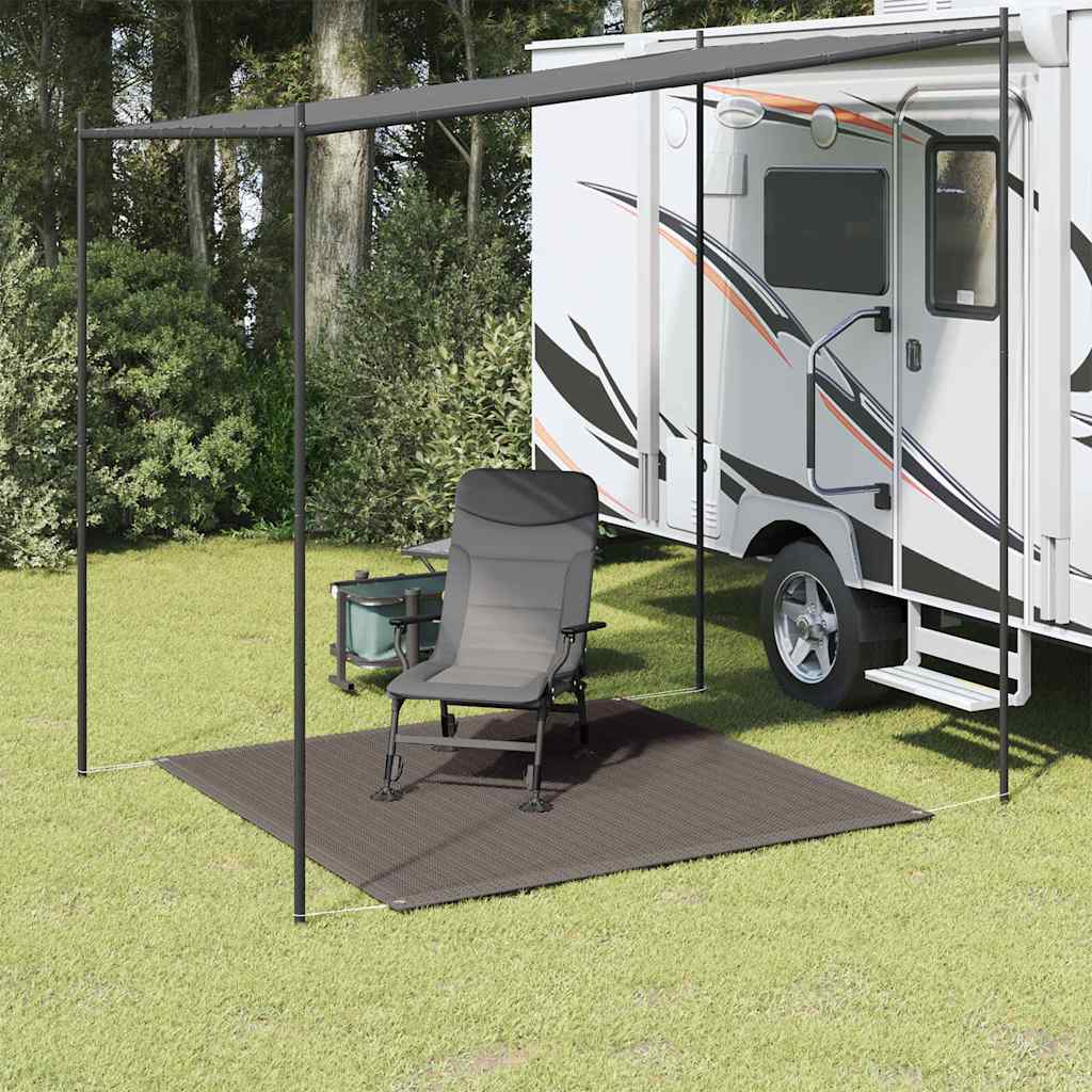 vidaXL Telttamatto 250x250 cm antrasiitti HDPE